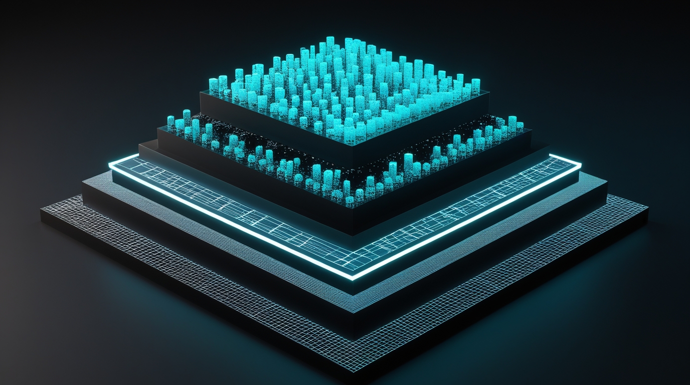 Isometric 3D Memory Strata Model